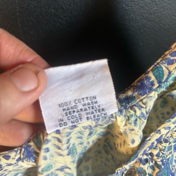 Vintage Avatar Indian Cotton Handblocked Paisley Tank Top Size L - Picture 7 of 12